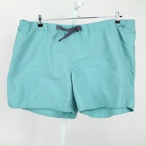 REI Co-op Shorts Mens XXL Teal Blue Ripstop Hiking Outdoor Belted 24212-S23